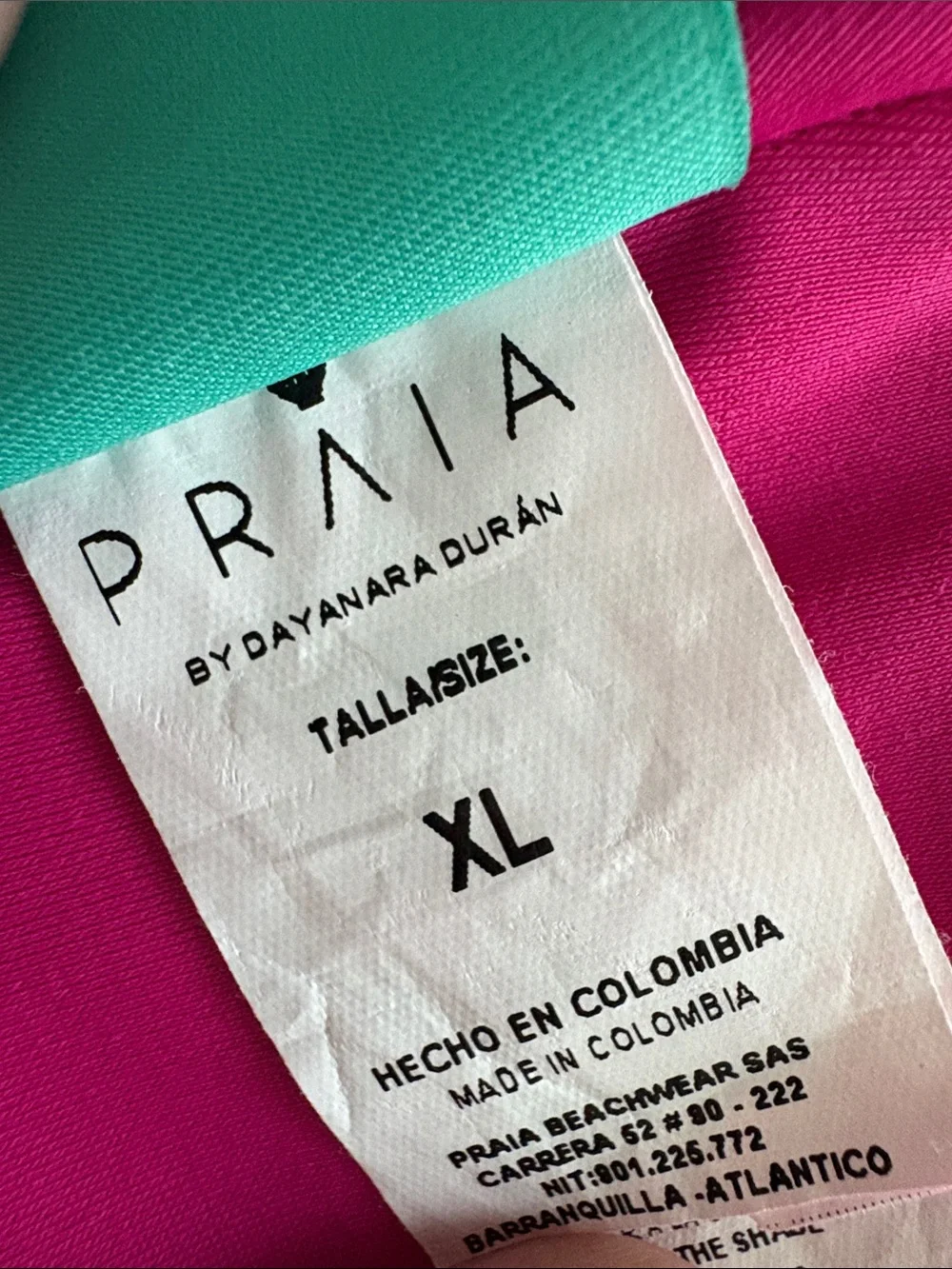 Praia Fushia ruffle shoulder Swimsuit Size XL